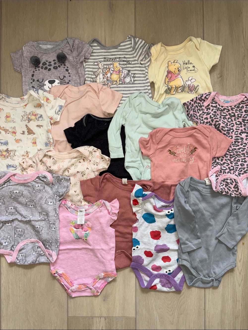 Bundle of Baby Girls Mixed Onesies